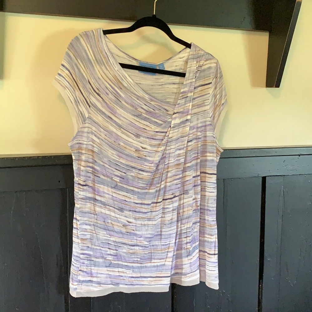 Simply Vera Wang waterfall cap sleeve top XL EUC